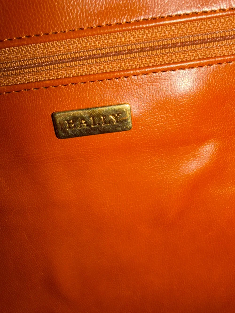 Bally Cognac & Black Structured Satchel Top Handle Bag | Vintage | EUC
